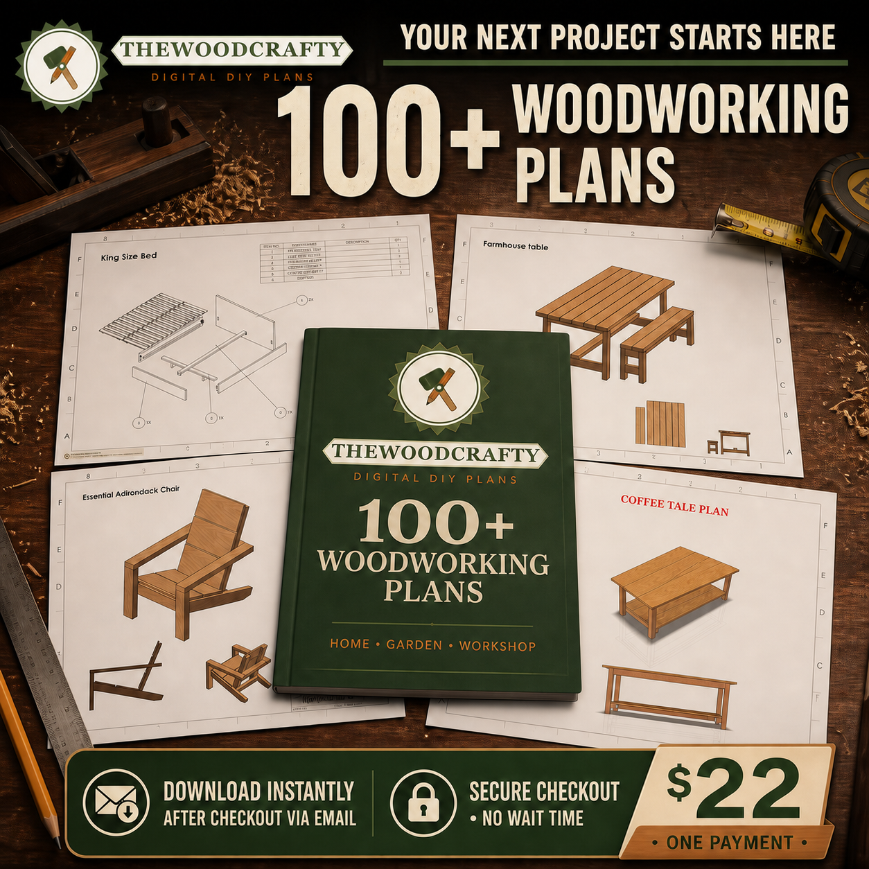 DIY Master Pack - 100+ Woodworking Projects