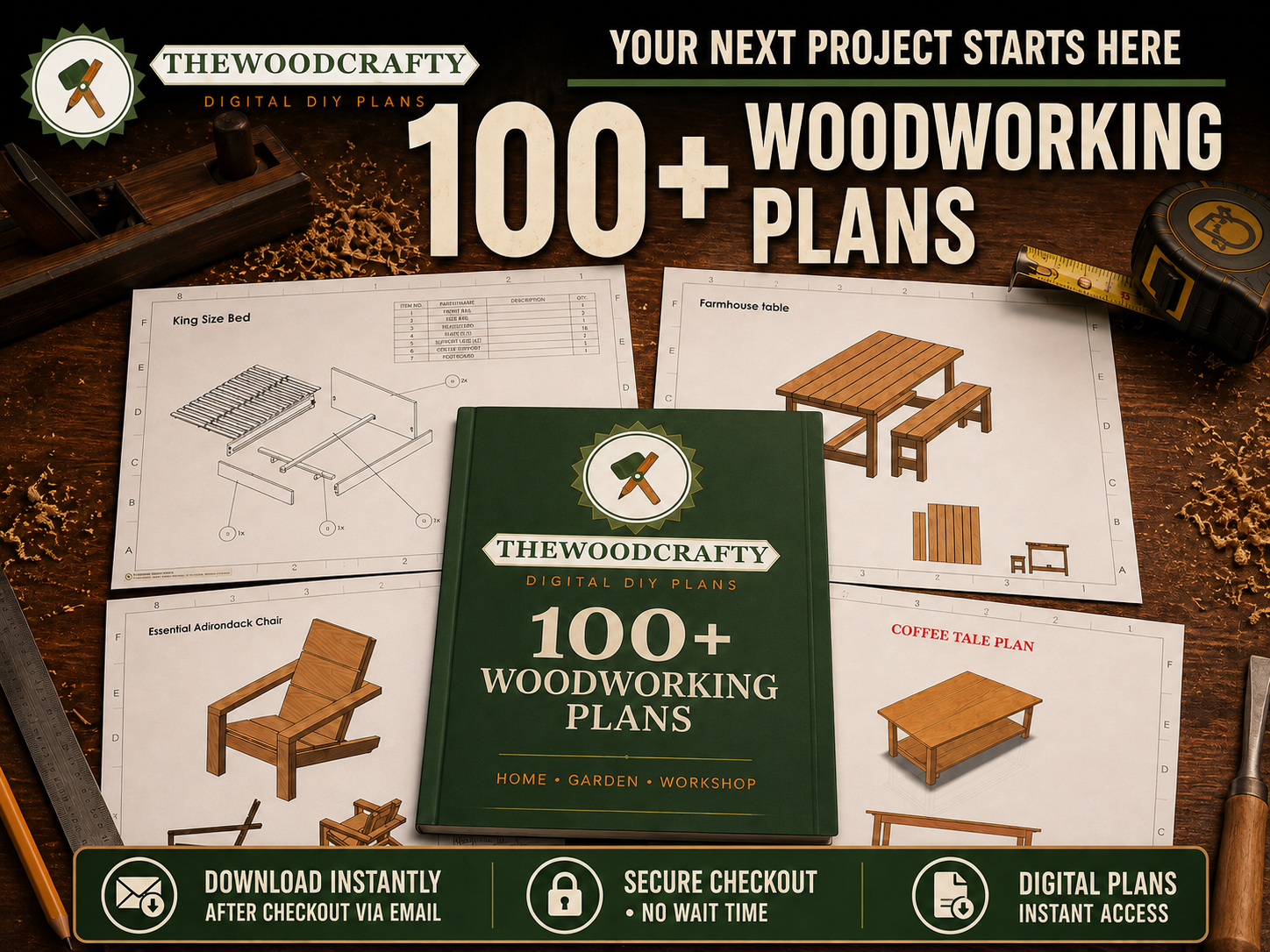 DIY Master Pack - 100+ Woodworking Projects